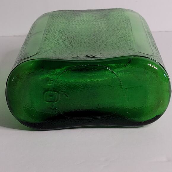 Vintage 1940's Green Glass 1QT Bottle - Unique Pattern - Picture 8 of 11